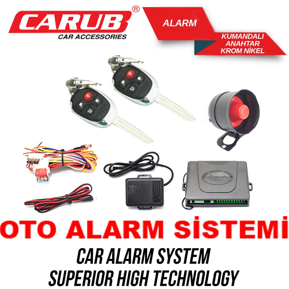 Formula Alarm Kumandalı  Anahtar Krom Nikel