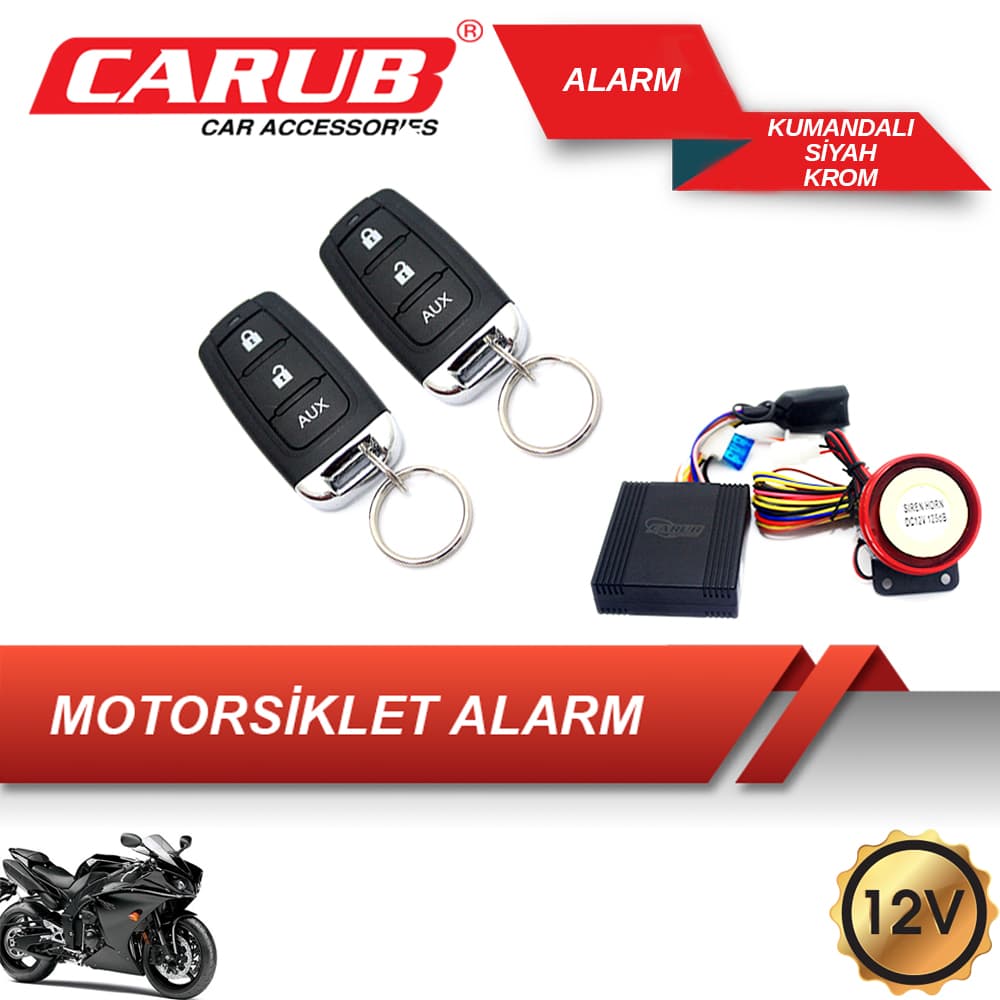Alarm Motorsiklet U.K. Sİyah Krom