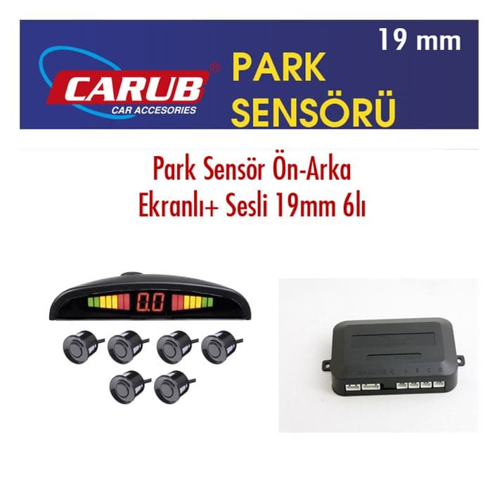 Park Sensör ÖnArka Ekranlı Sesli 18,5mm 6lı