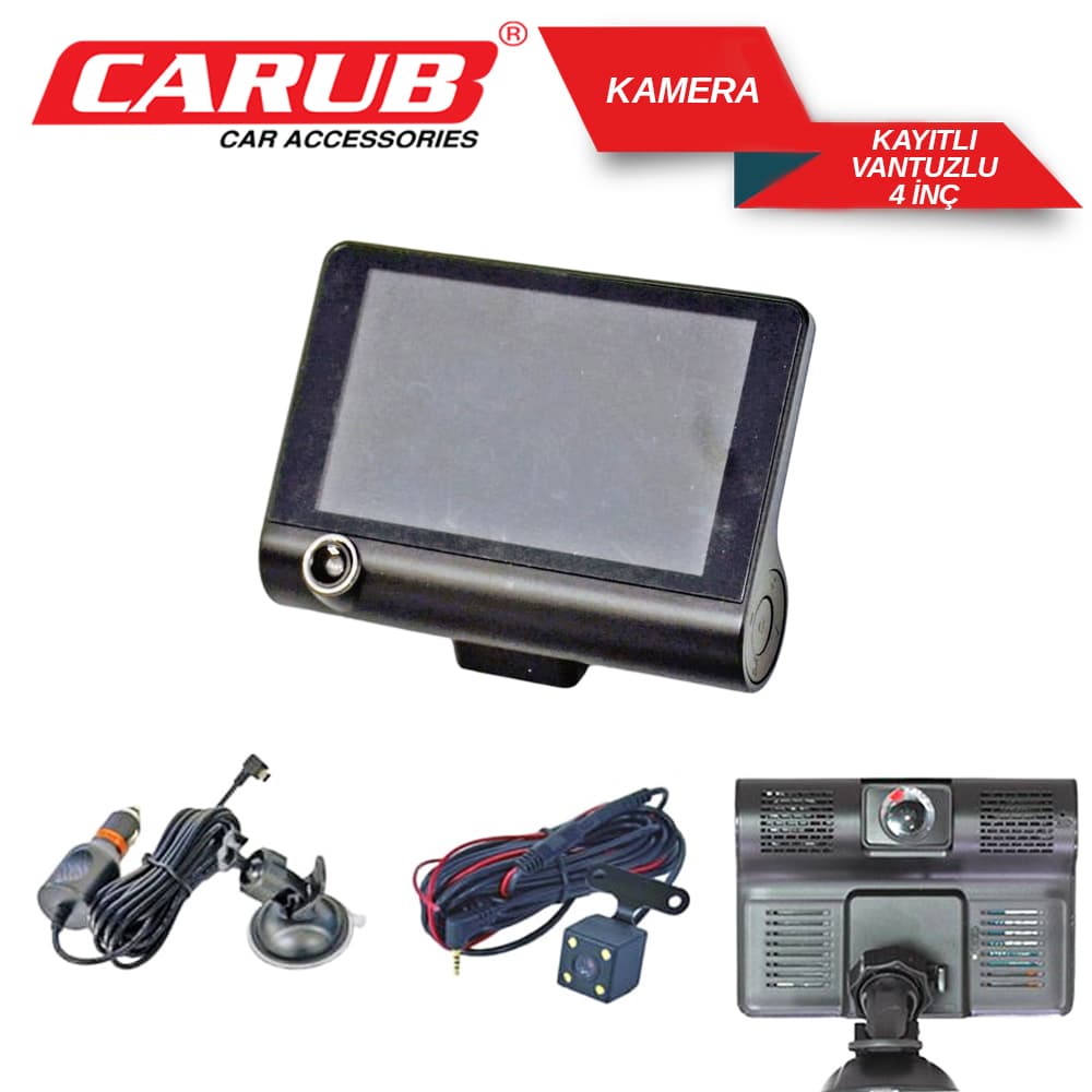 Kamera Kayıtlı Vantuzlu 4\" İç- Dış-Geri 9mt