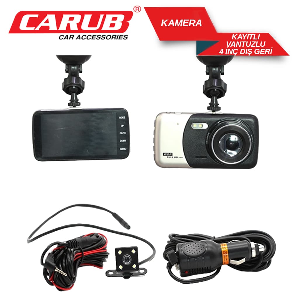 Kamera Kayıtlı Vantuzlu 4\" Dış-Geri
