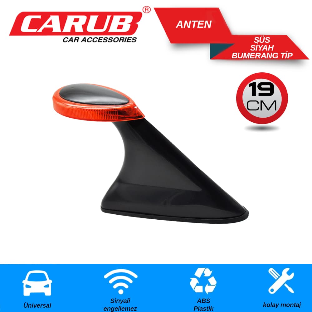 Anten Süs Bumerang Tip Siyah