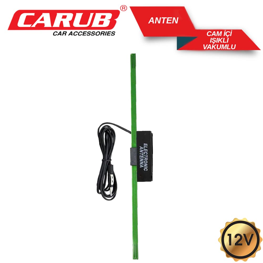 Anten 12V  Cam İçi  Işıklı    Vakumlu