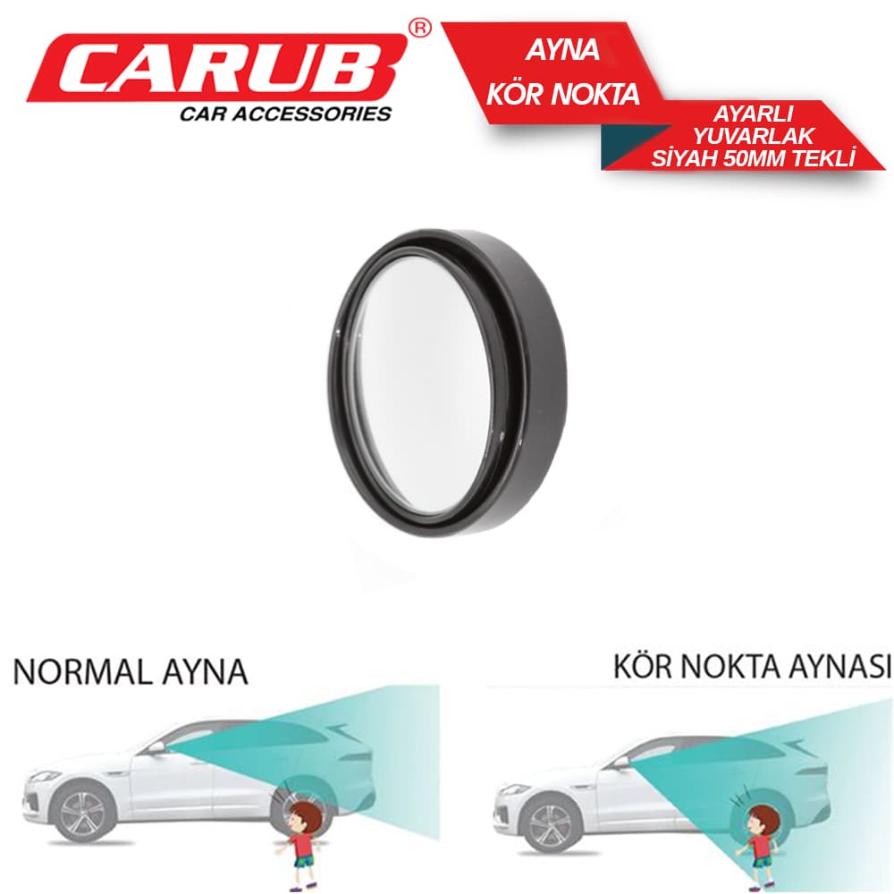 Ayna Kör Nokta Yuvarlak50mm Ayarlı Siyah Ad.