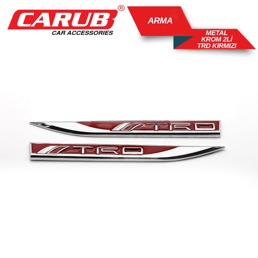 Arma Metal Krom TRD Kırmızı 2Li