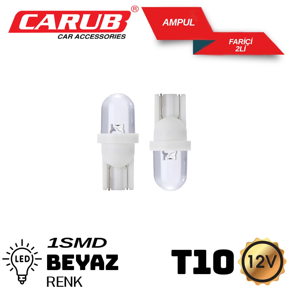 Ampul 12V T-10  Led Fariçi Beyaz