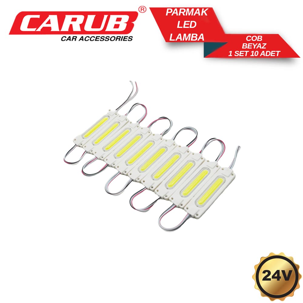 Lamba Parmak 24V COB 1set 10 Adet Beyaz