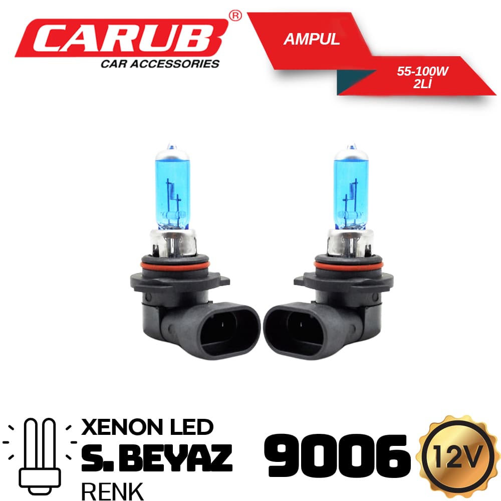 Ampul 9006 12V 55-100W Süper Beyaz Işık