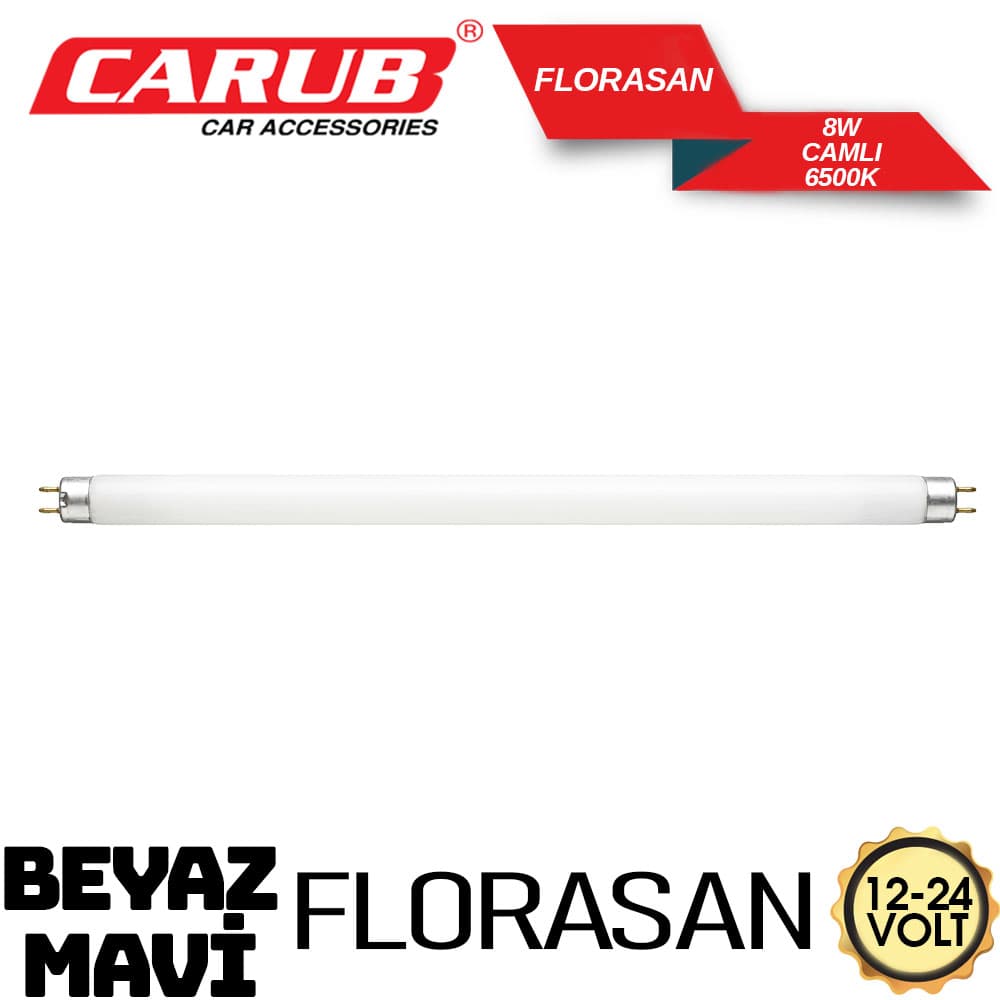 Ampul 12-24V 8W Florasan 6500K Beyaz-Mavi