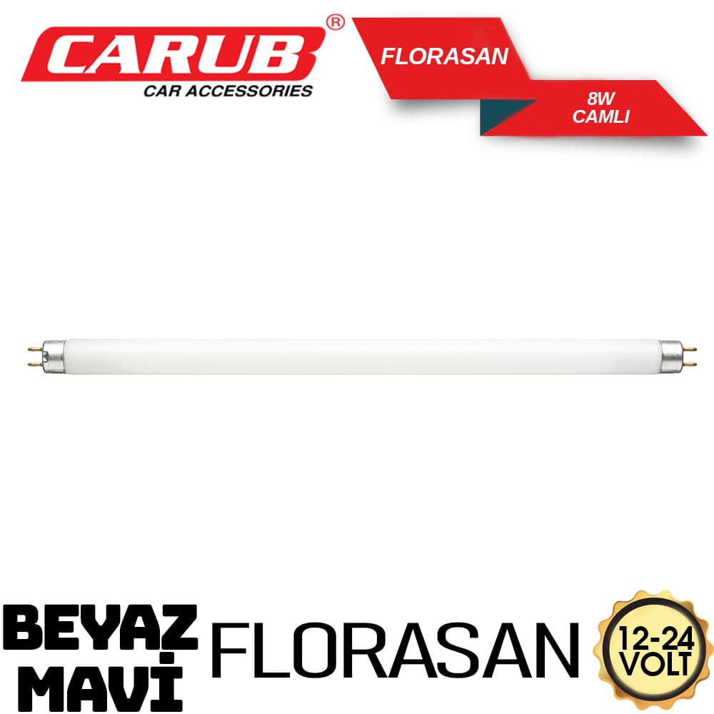 Ampul 12-24V 8W Florasan Beyaz-Mavi
