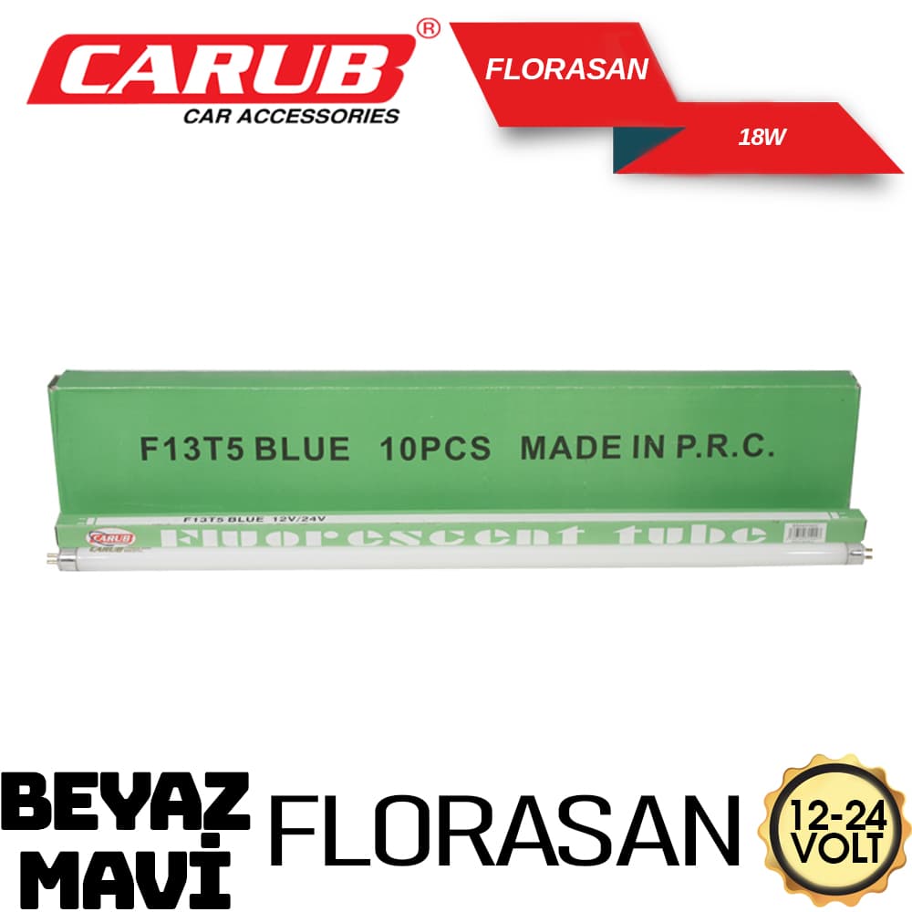 Ampul 12-24V 13W Florasan 6500K Beyaz-Mavi