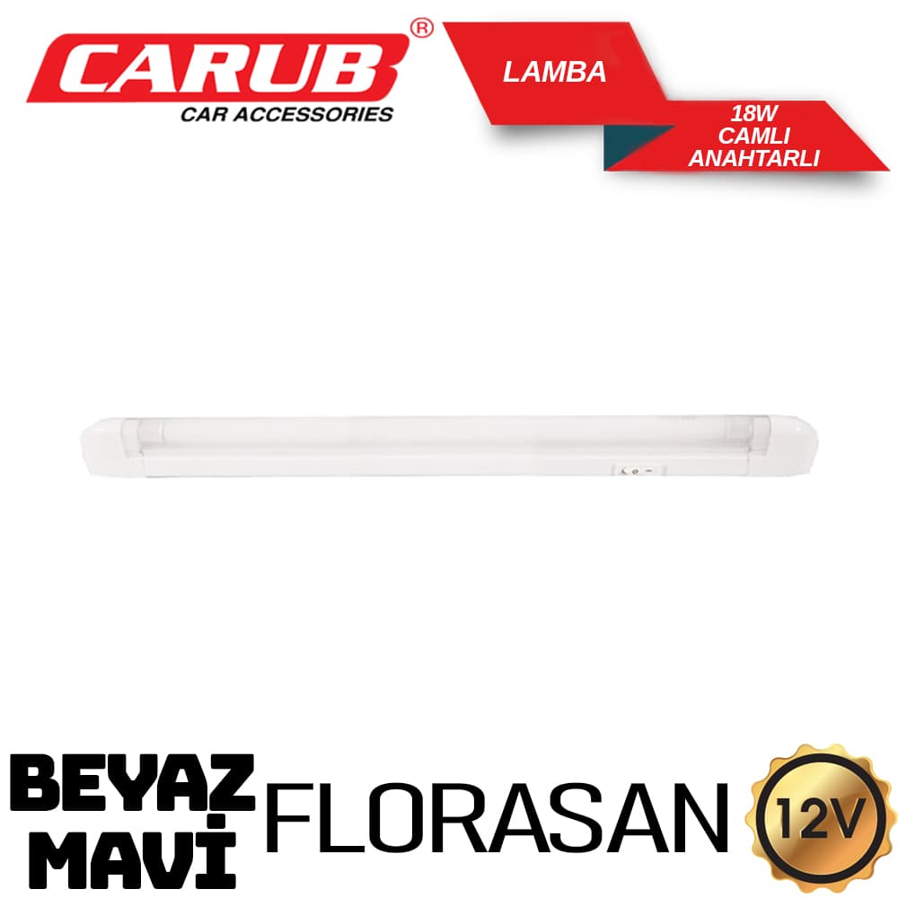 Lamba Florasan 12V 18W Camlı Anhtrlı Bey-Mav