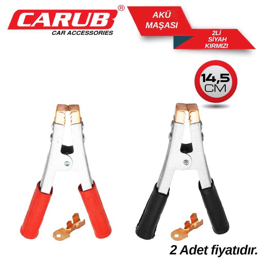 CARUBAkü Maşa  Profesyonel  Kırmızı Siyah 2 Li