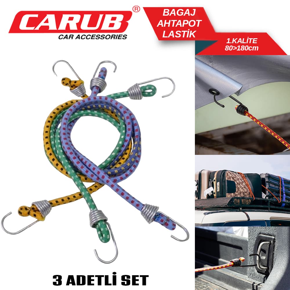 Bagaj Ahtapot Lastik 3lü Set 80>180cm1.Kaite