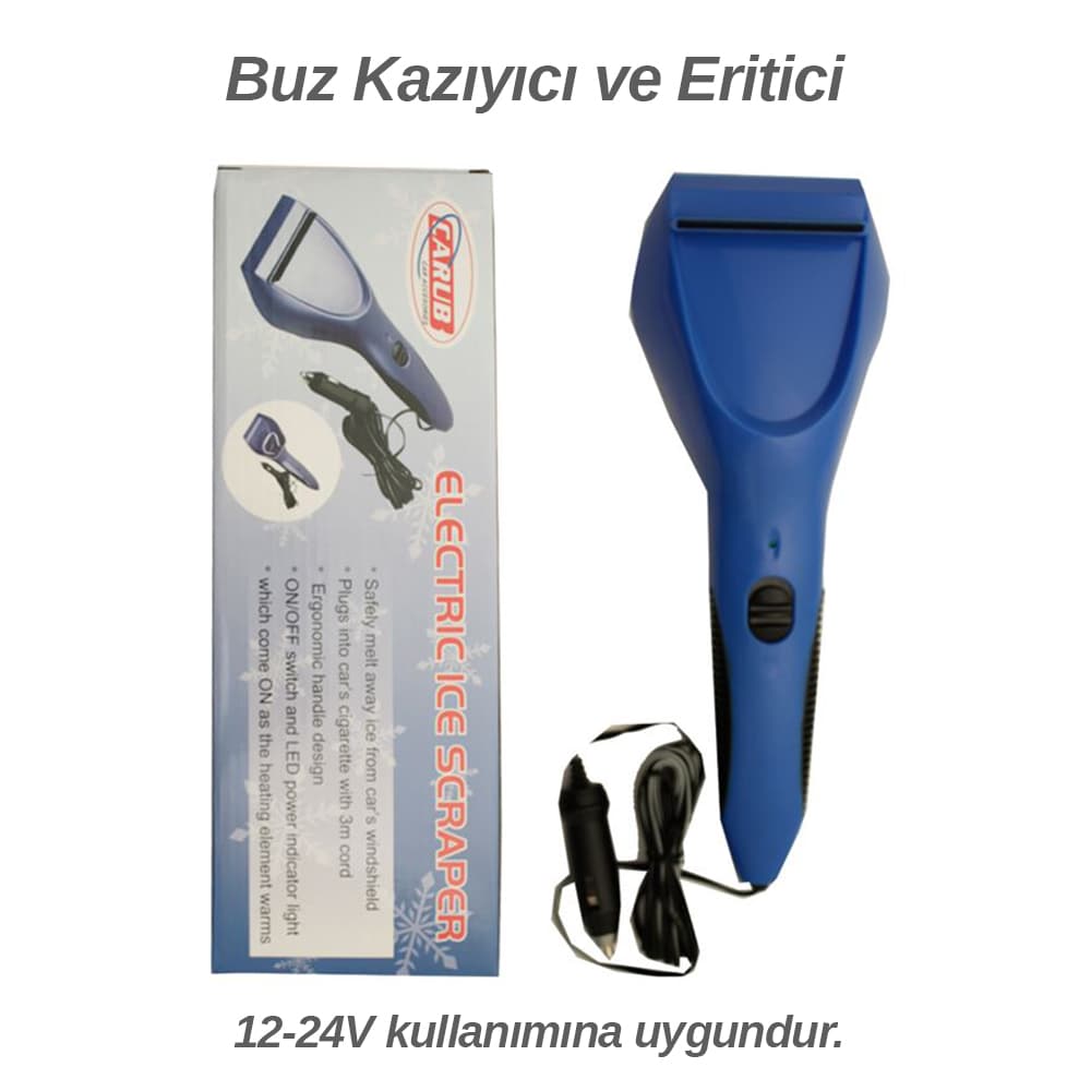 Buz Kazıyıcısı Mavi Elektrikli  12- 24V