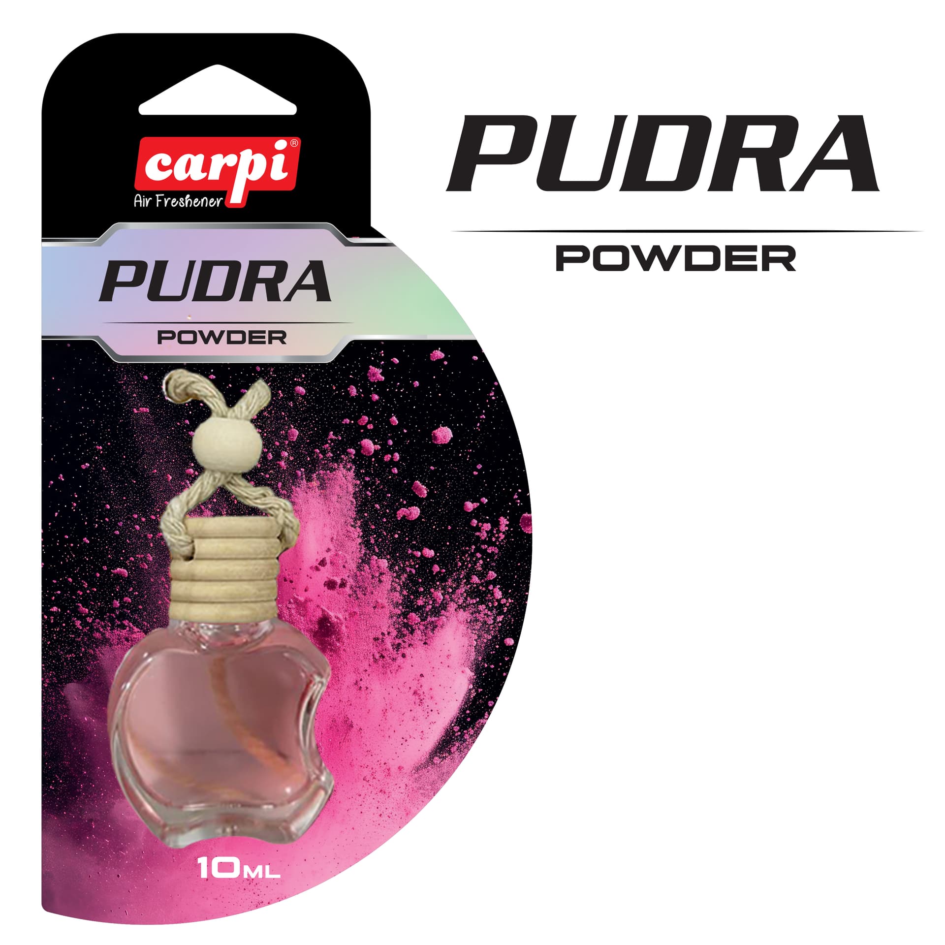 Koku Ahşap Ayna Dekoratif  Pudra 10ML 24LÜ