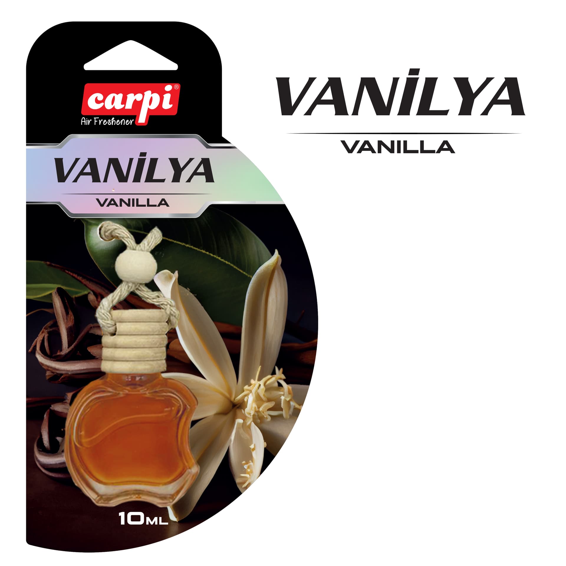 Koku Ahşap Ayna Dekoratif  Vanilya 10ML 24LÜ