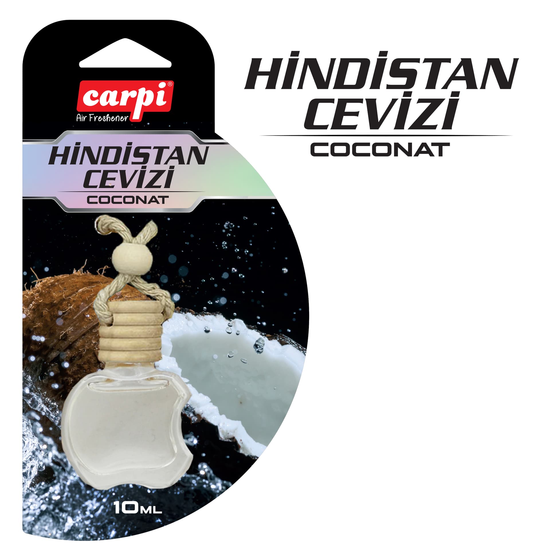 Koku Ahşap Ayna Dekoratif  Coconat 10ML 24LÜ