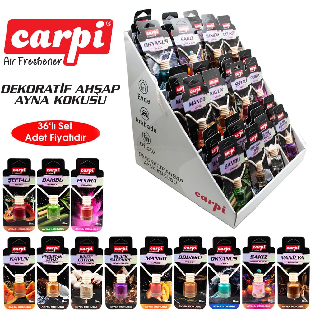Koku Ahşap Ayna Dekoratif 36 ad Stant