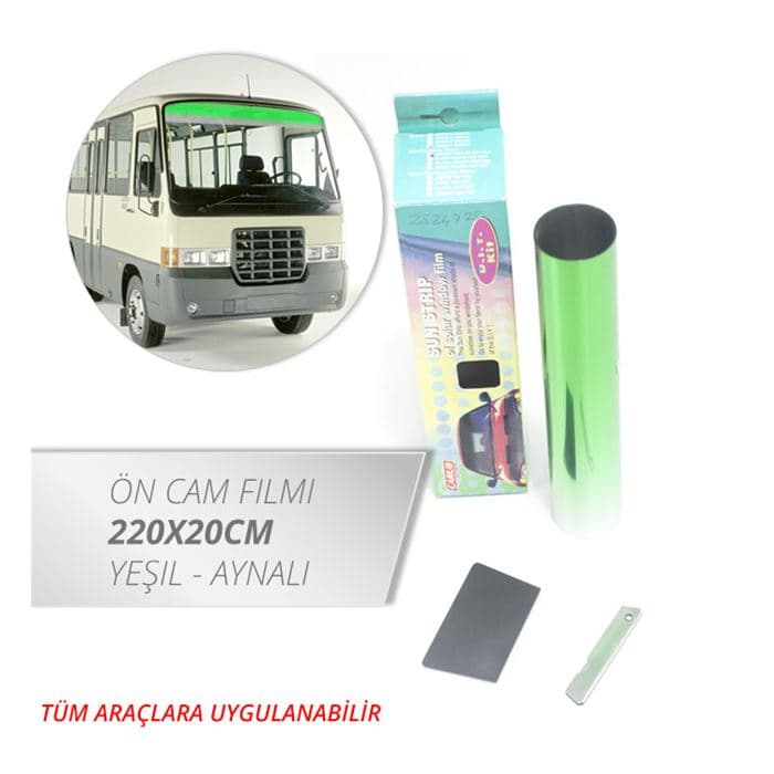 Cam Filmi Ön 220x20cm Yeşil-Aynalı TP-GN-S