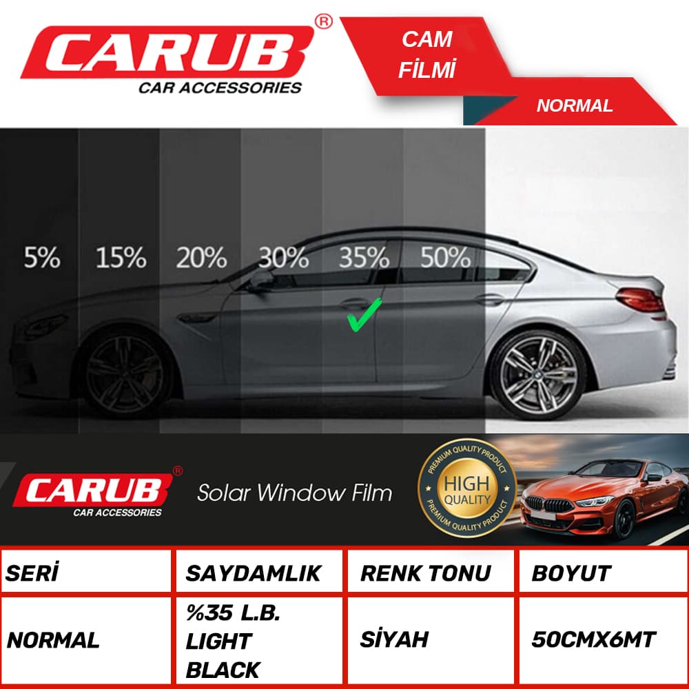 Cam Filmi 50cmx6M L.Black %35 2135