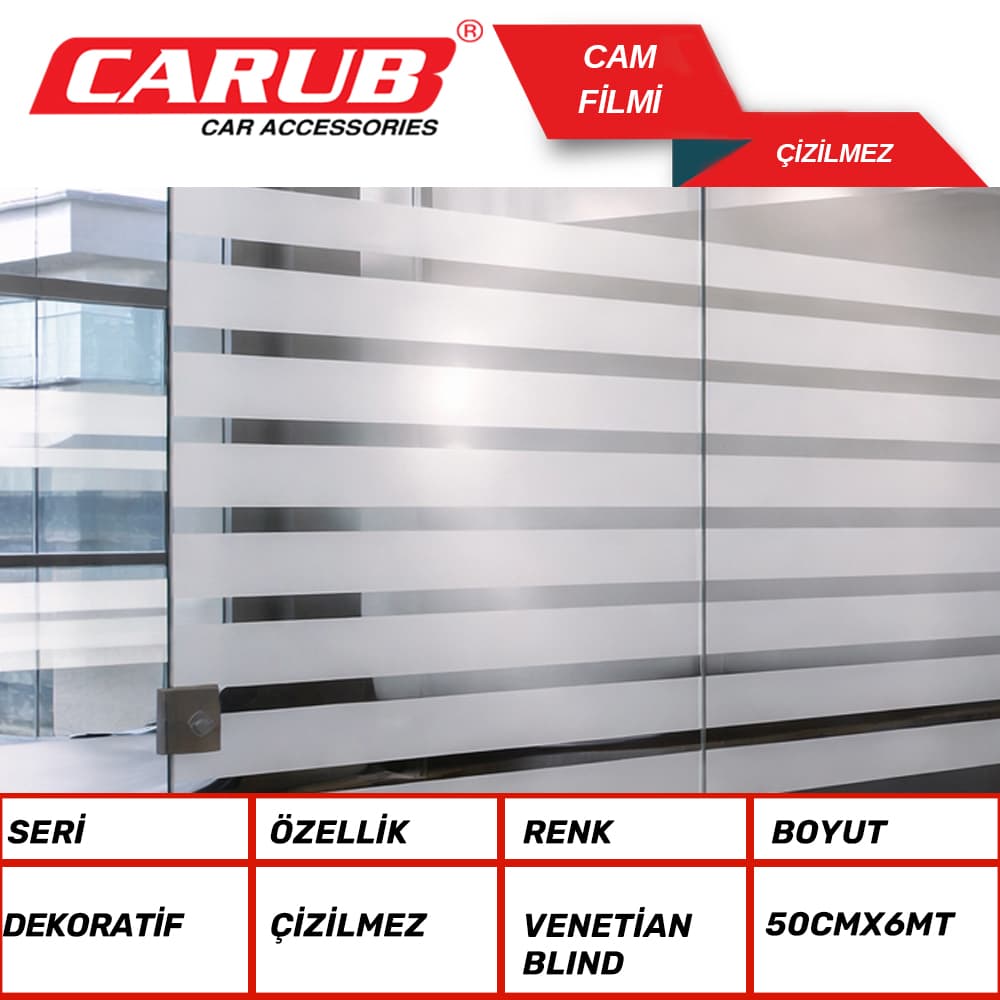 Cam Filmi 50cmx6M Venet Çizilmez Dekoratif