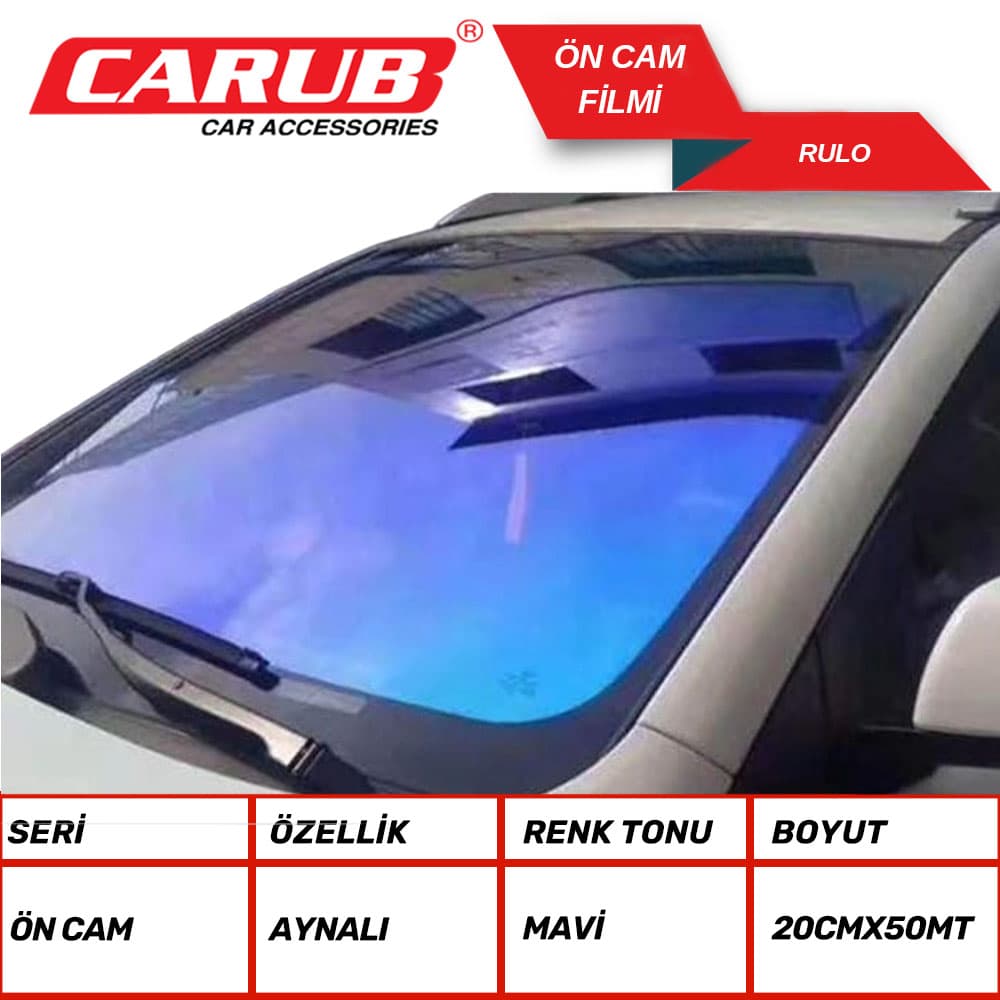 Cam Filmi Ön 20cmx50m Mavi-Aynalı BL-S