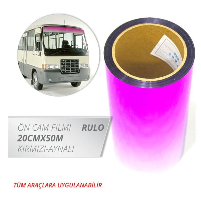Cam Filmi Ön 20cmx50m Kırmızı-Aynalı RD-S