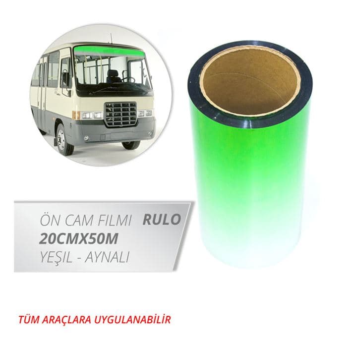 Cam Filmi Ön 20cmx50m Yeşil-Aynalı GN-S