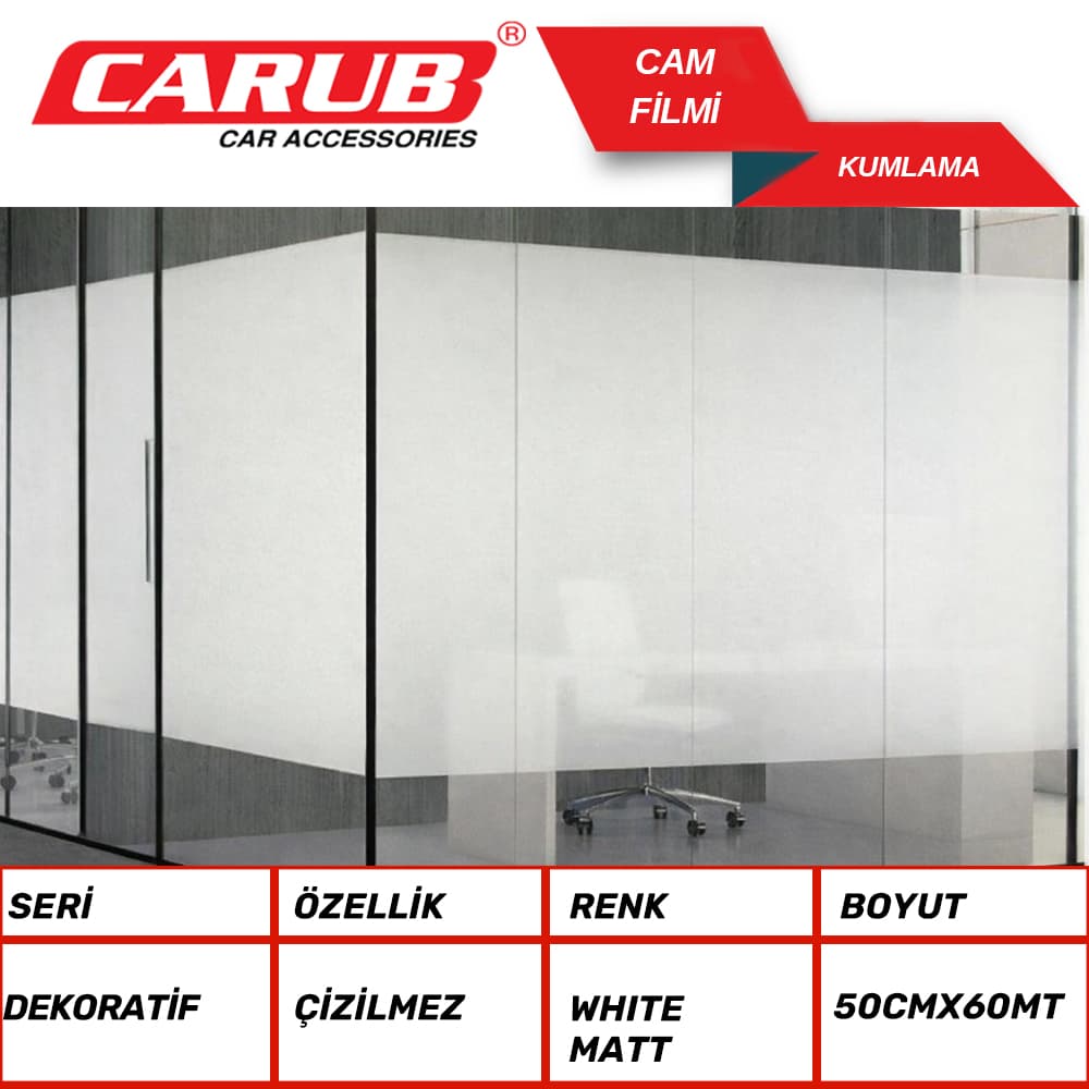Cam Filmi 50cmx60M Çizilmez Wht Matt Kumlama