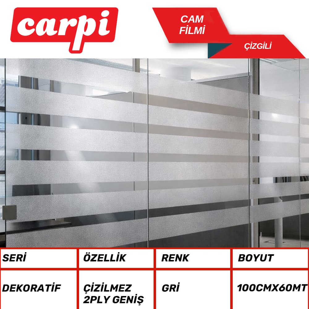 Cam Filmi 100cmx60M Dekor Grey 4.5D 1B Geniş