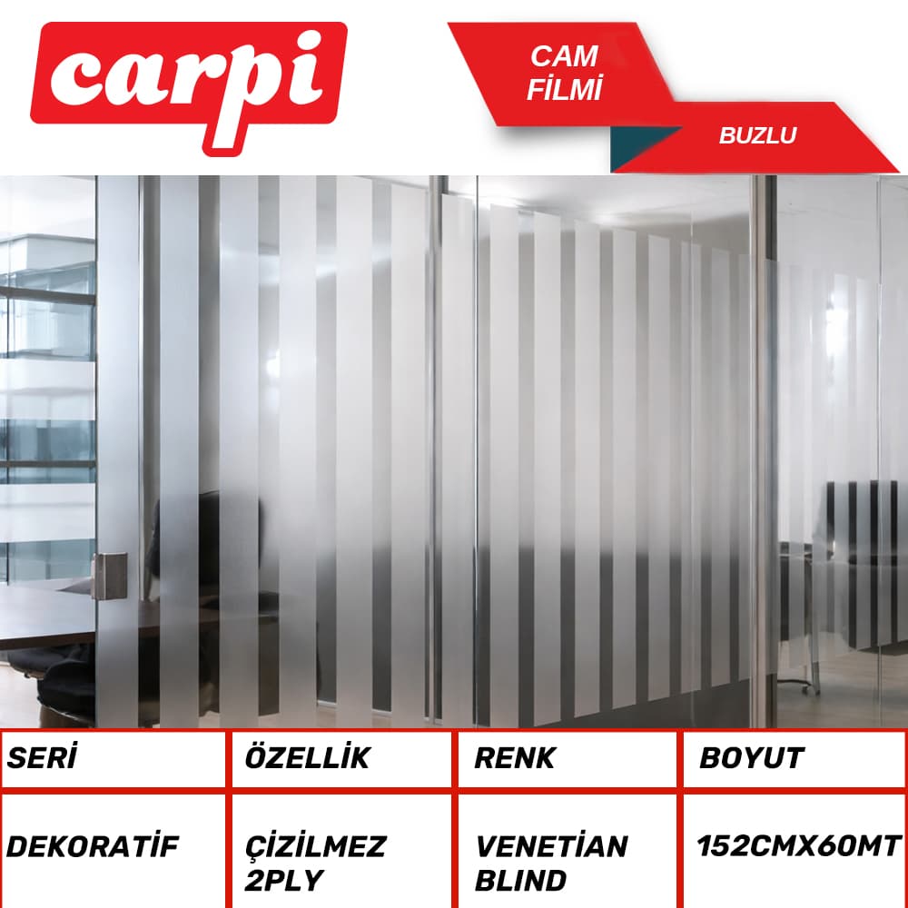Cam Filmi 152cmx60M Çizilmez Buzlu V.Blind