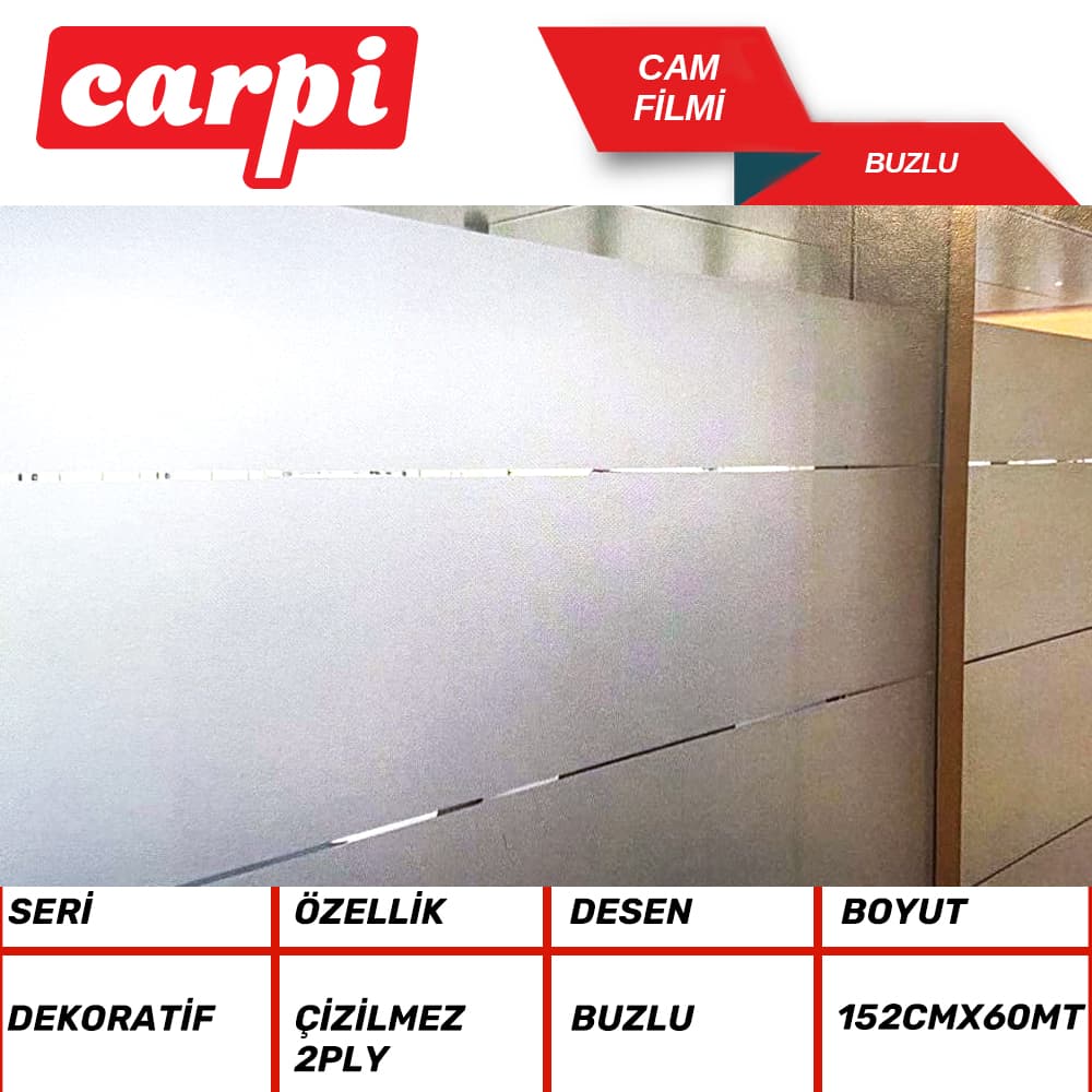 Cam Filmi 152cmx60M Çizilmez Buzlu 4.5D 1B