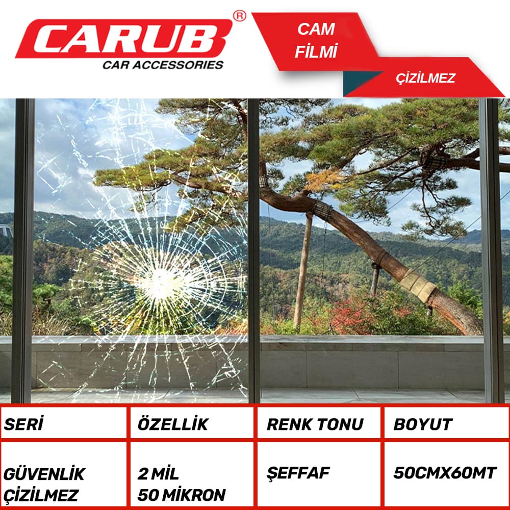 Cam Filmi 50cmx60M Çizilmez Güv 2Mil SF-50CL