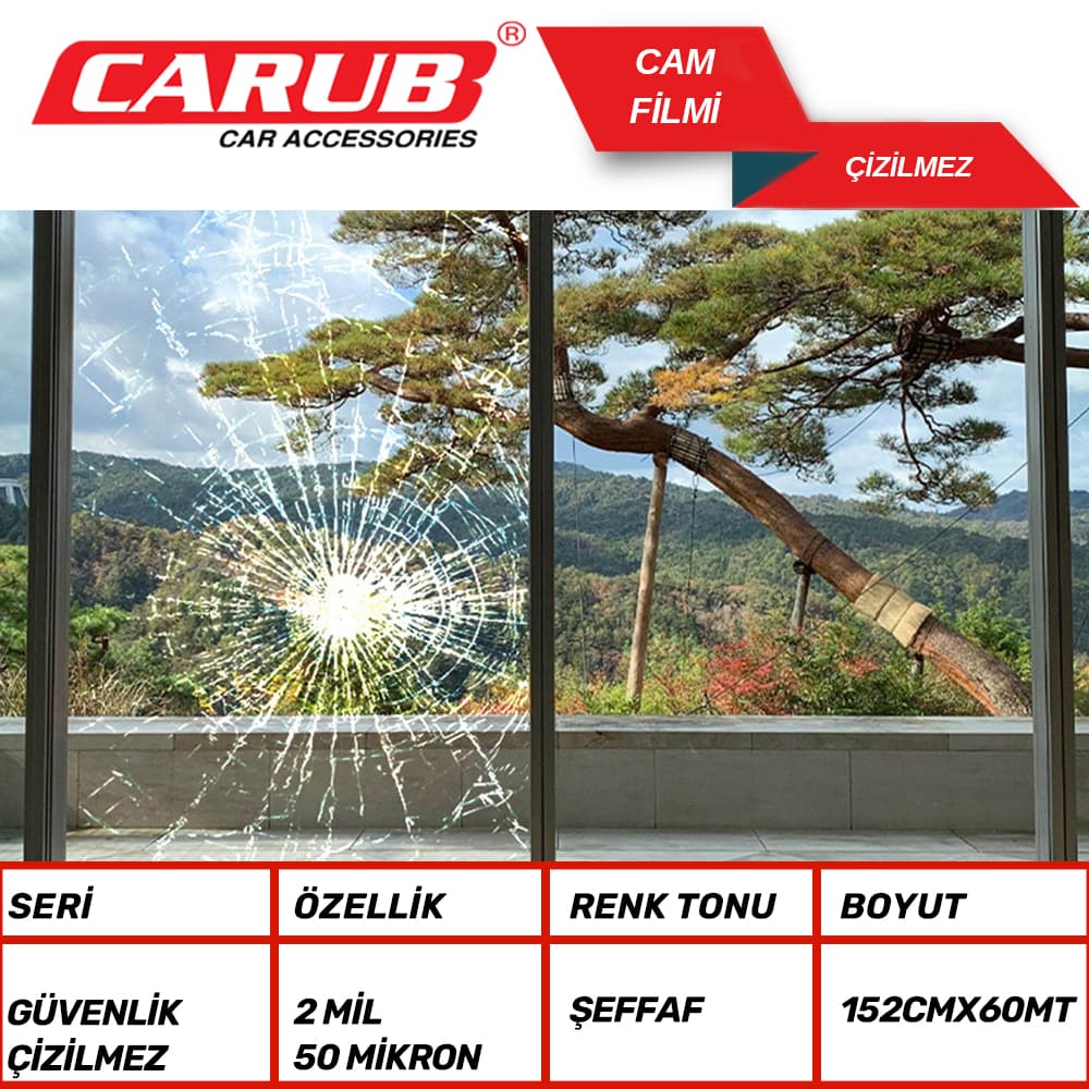 Cam Filmi 152cmx60M Çizilmez Güv 2Mil SF50CL