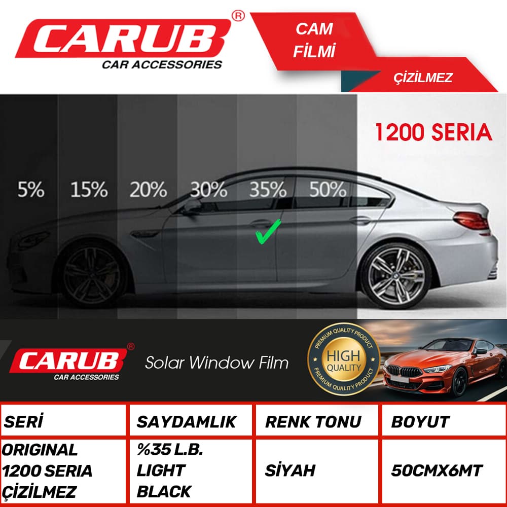 1200  SERIA Çizilmz C.Film 50X6M %35 L Black