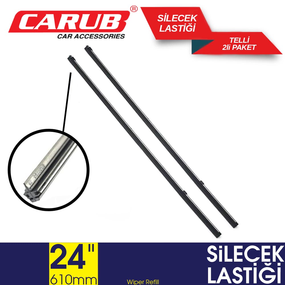 Silecek Lastiği 24\" inç  610mm Telli