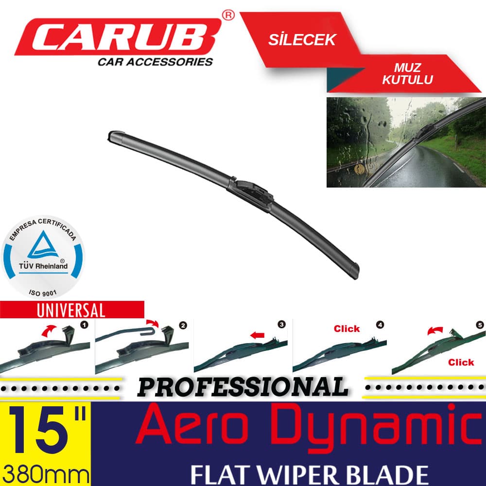 Silecek 380mm 15 inch Muz Kutulu