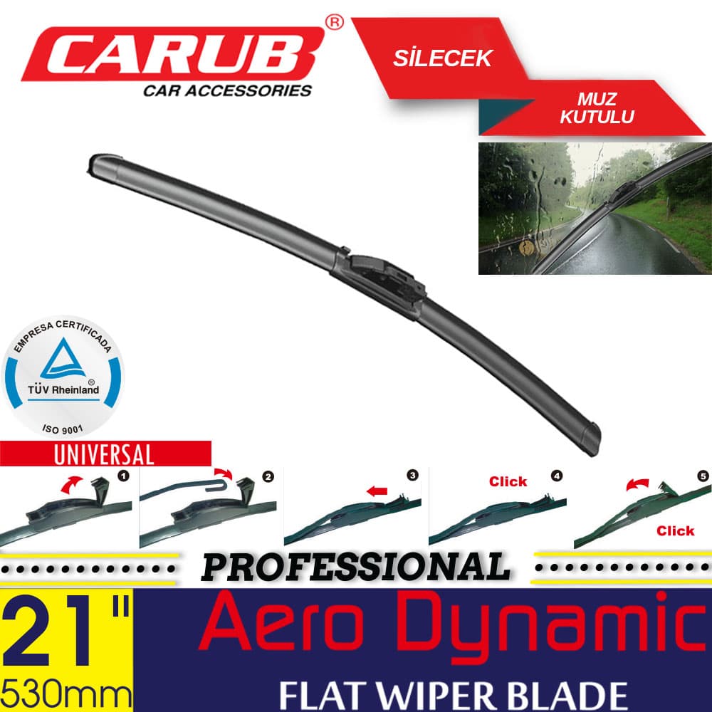 Silecek 530mm 21 inch Muz Kutulu
