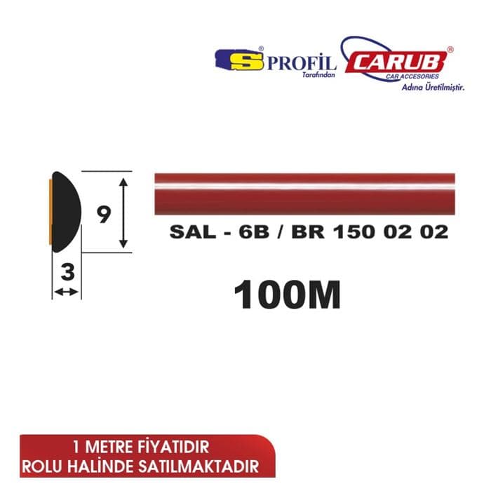 Çıta SAL 6-B 9mmx100M Kırmızı