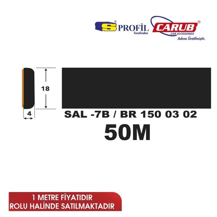 Çıta SAL 7-B 18mmx50M Parlak Siyah