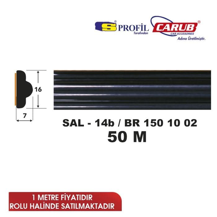 Çıta SAL 14B 16mmx50M Parlak Siyah