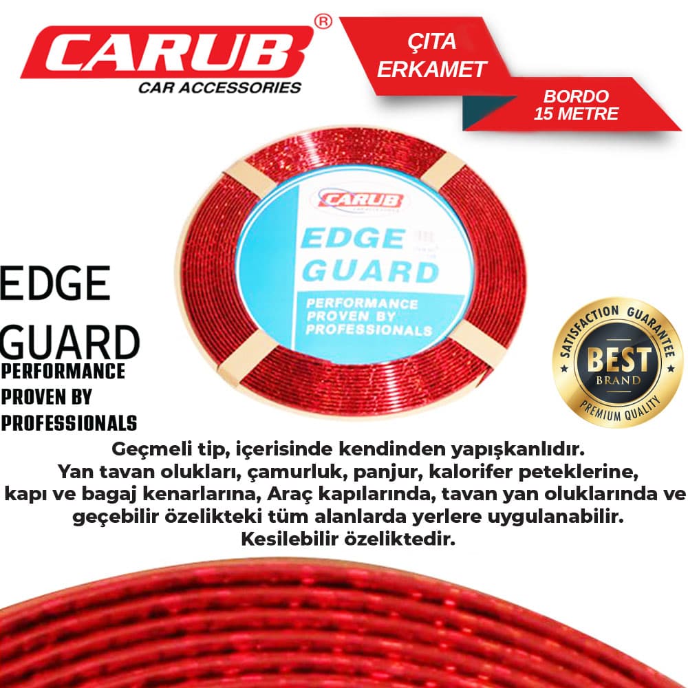 Çıta Erkamet 7mm  Bordo 15M