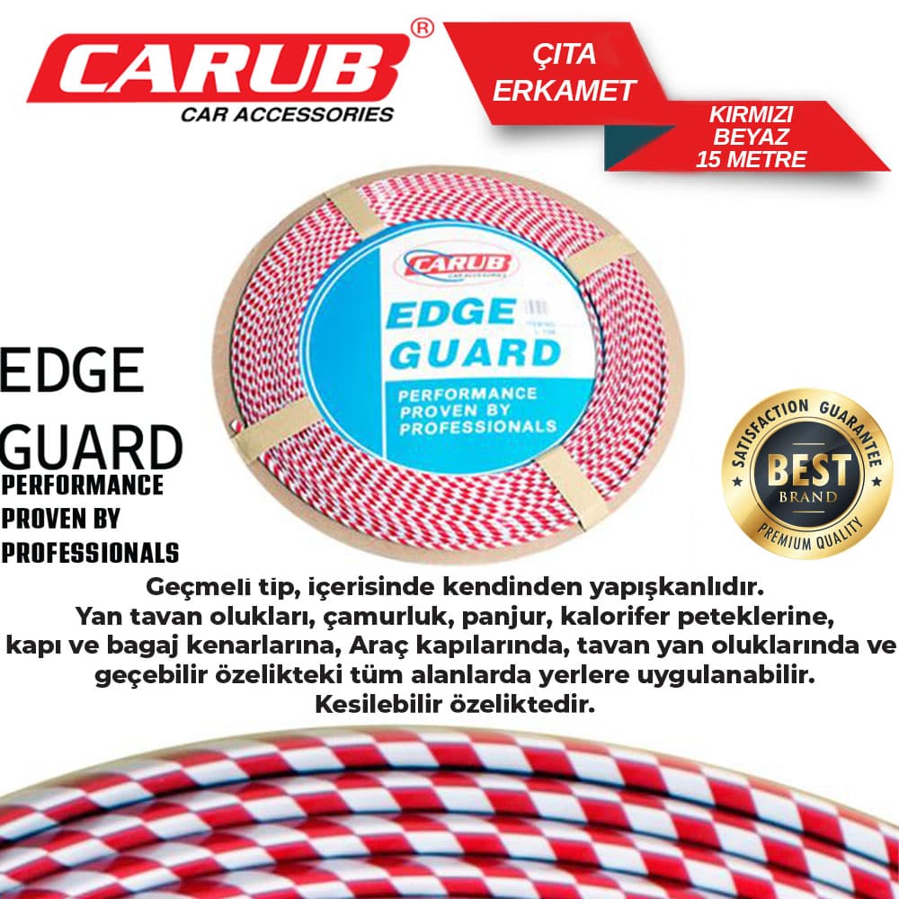 Çıta Erkamet 7mm  Kırmızı Beyaz 15M