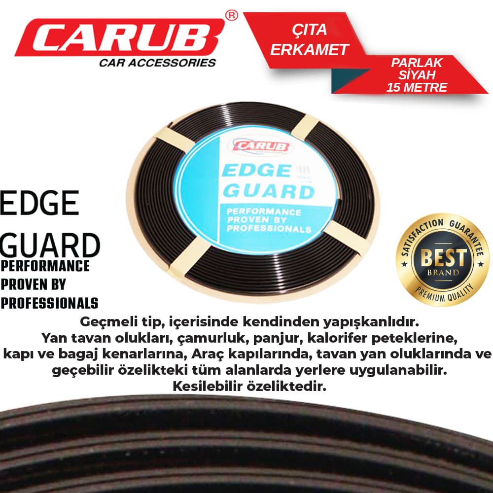 Çıta Erkamet 7mm Parlak  Siyah 15M