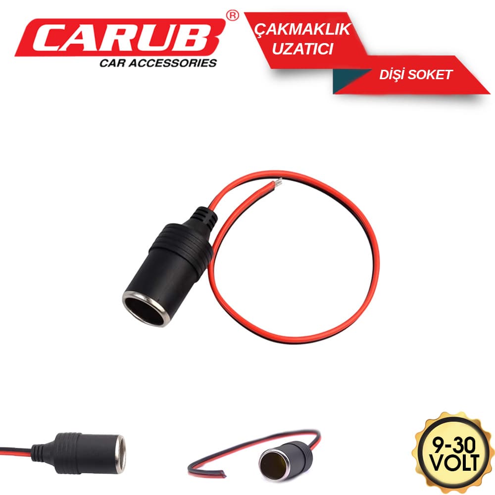 Araç Çakmaklık Uzatıcı  9-30V  Dişi Soket