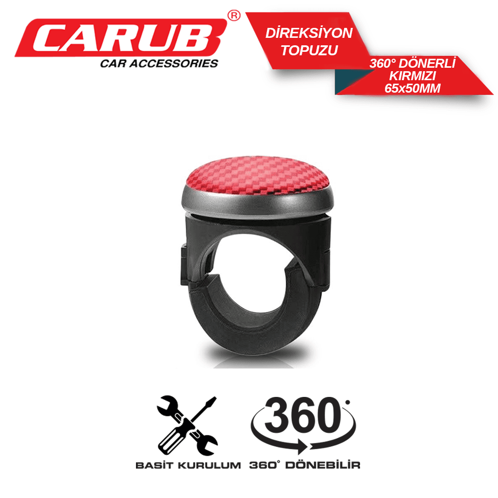 Direksiyon Topuzu 360° Dönerli Kırmızı