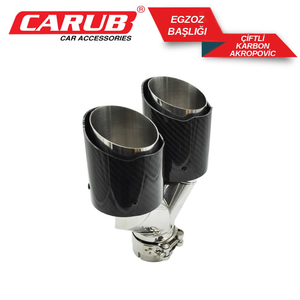Egzost Başlığı Çiftli Carbon Lüx   Akrapovic