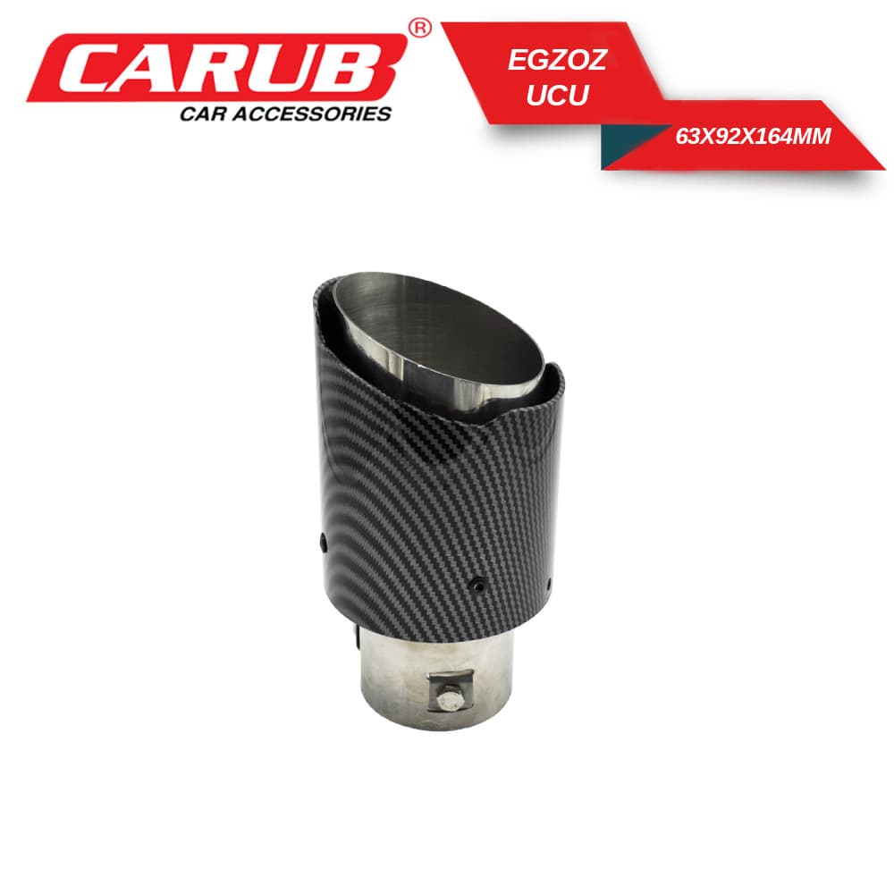 Egzost Başlığı  Carbon  63mmx92mmx164mm