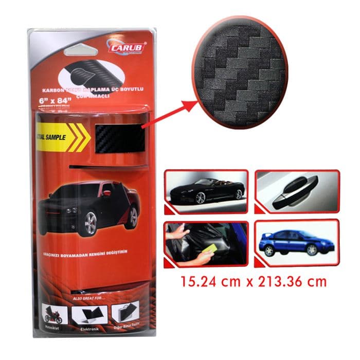 Folyo Kaplama Vakumlu 15.5cmx210cm Karbon